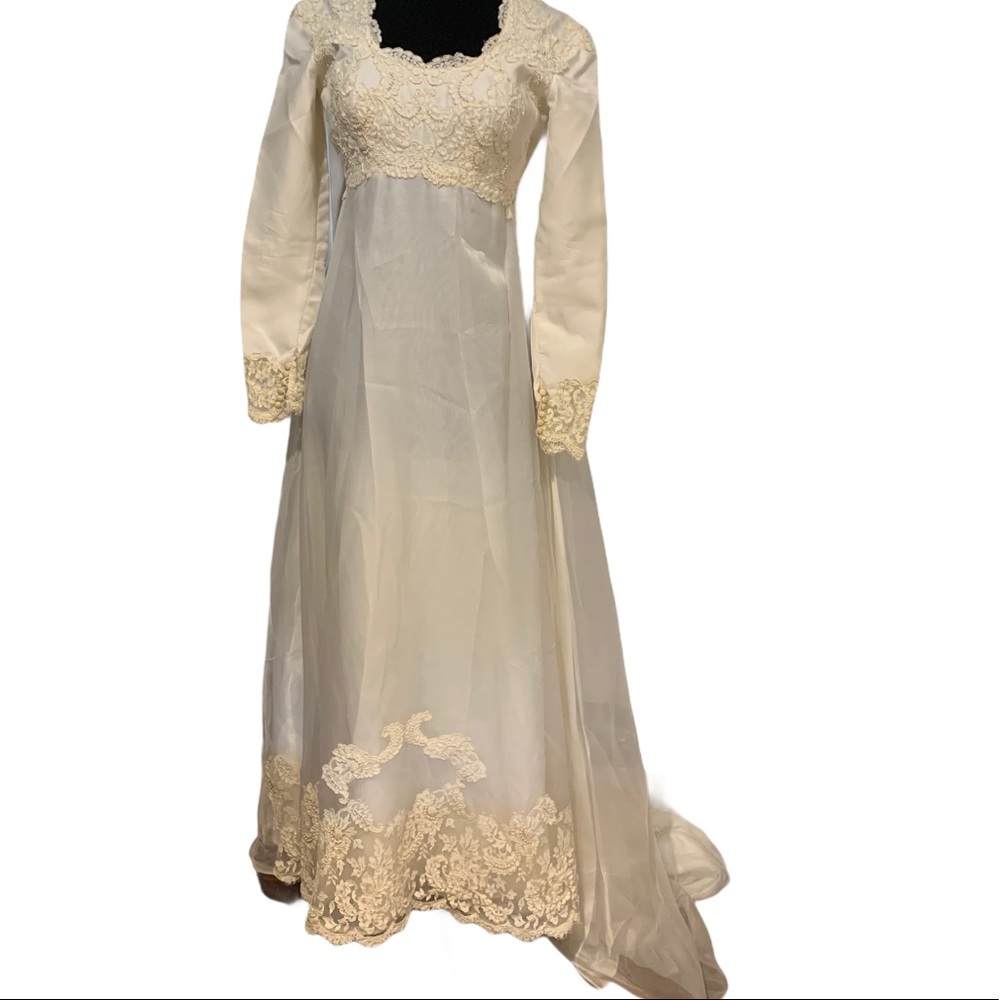 Maurer Wedding Dress Vintage 1970s